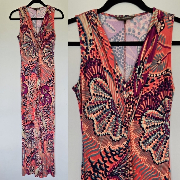 Tommy Bahama Women's Floral Front Twist Tambour Maxi Dress Size XS Coastal Rare - Picture 2 of 9
